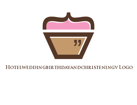 abstract cupcake food logo