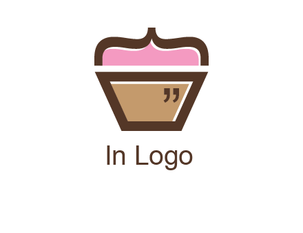 abstract cupcake food logo
