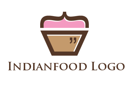 abstract cupcake food logo