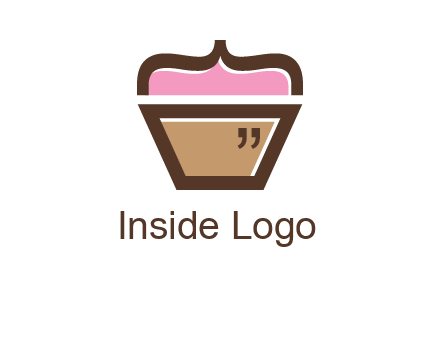 abstract cupcake food logo
