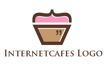 abstract cupcake food logo