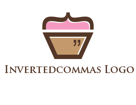 abstract cupcake food logo