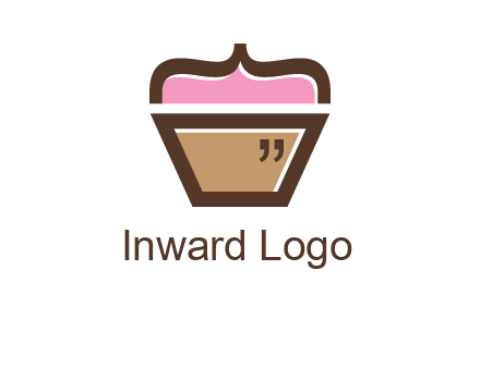 abstract cupcake food logo
