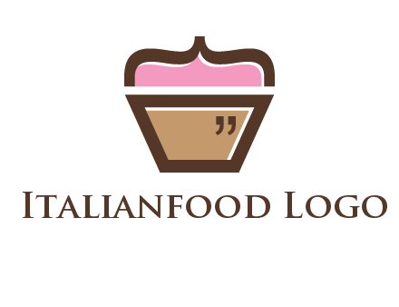abstract cupcake food logo