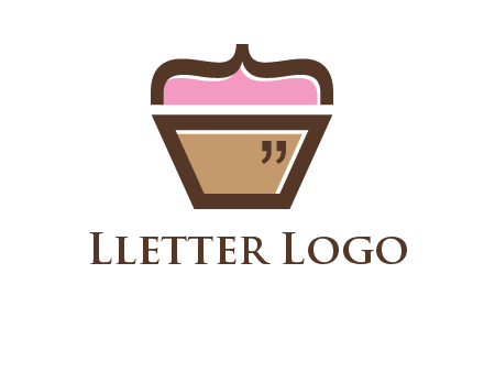 abstract cupcake food logo
