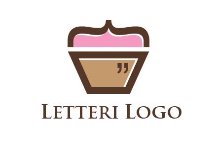 abstract cupcake food logo