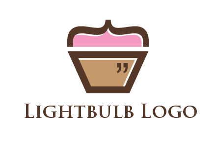 abstract cupcake food logo