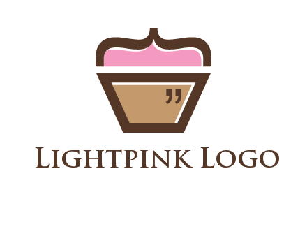 abstract cupcake food logo