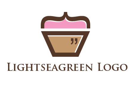 abstract cupcake food logo