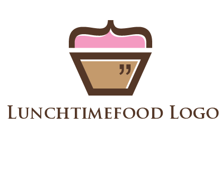 abstract cupcake food logo
