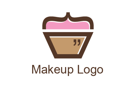 abstract cupcake food logo