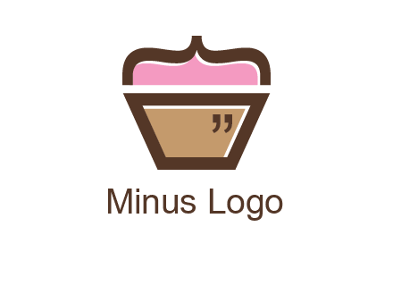 abstract cupcake food logo