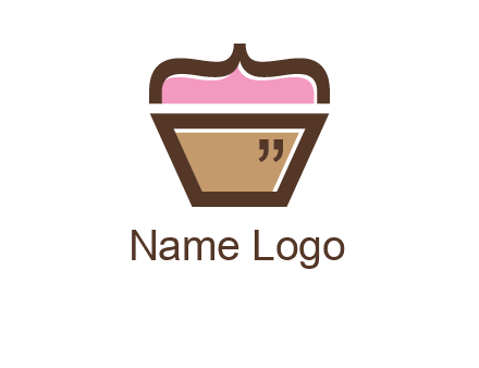 abstract cupcake food logo