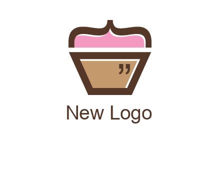 abstract cupcake food logo