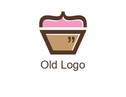 abstract cupcake food logo