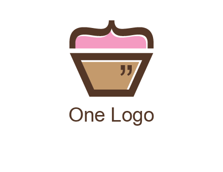 abstract cupcake food logo