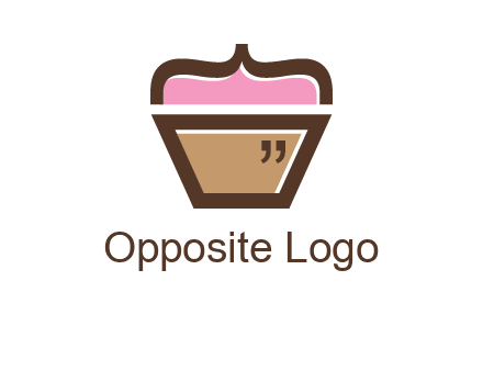 abstract cupcake food logo