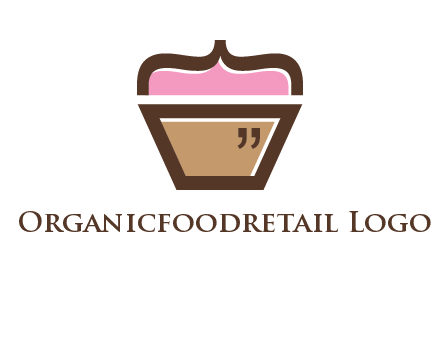 abstract cupcake food logo