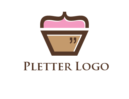 abstract cupcake food logo
