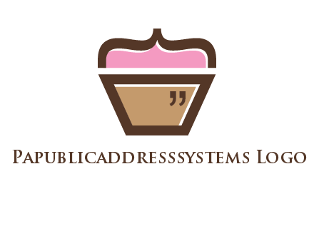 abstract cupcake food logo