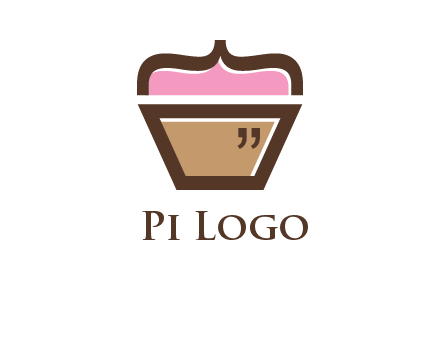 abstract cupcake food logo
