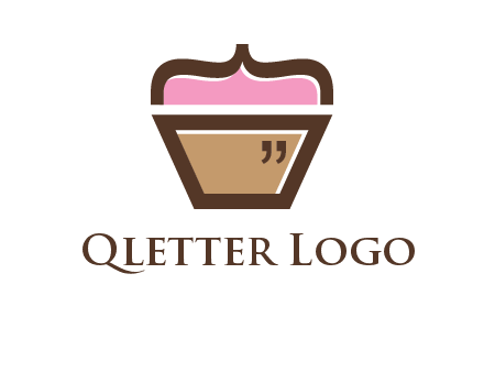 abstract cupcake food logo