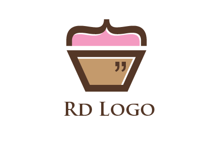 abstract cupcake food logo