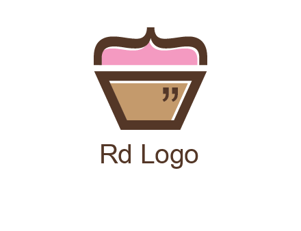 abstract cupcake food logo