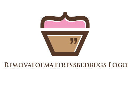 abstract cupcake food logo