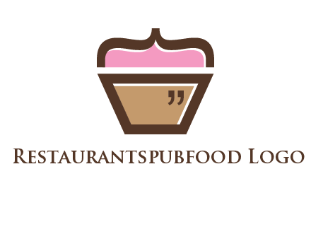 abstract cupcake food logo