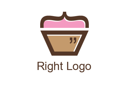 abstract cupcake food logo