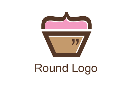 abstract cupcake food logo