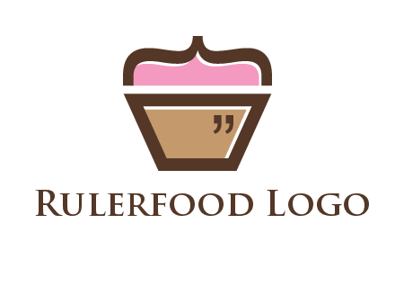 abstract cupcake food logo