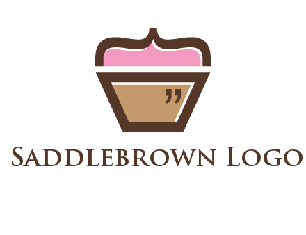 abstract cupcake food logo