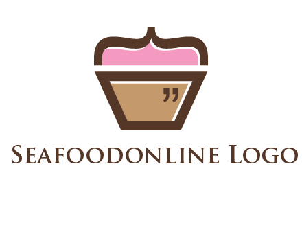 abstract cupcake food logo