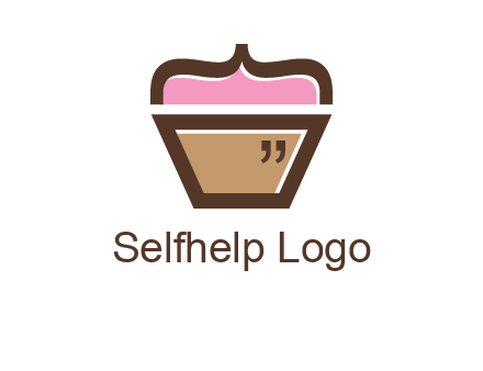 abstract cupcake food logo