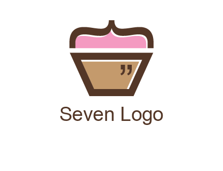 abstract cupcake food logo