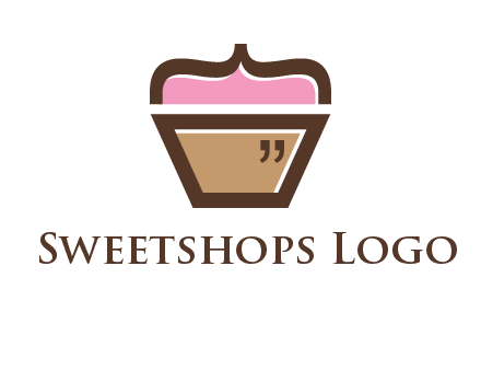 abstract cupcake food logo