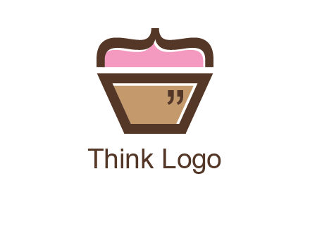 abstract cupcake food logo