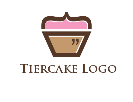abstract cupcake food logo