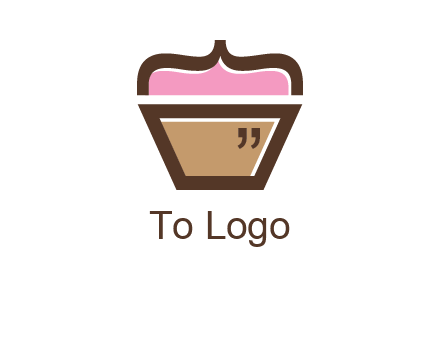 abstract cupcake food logo