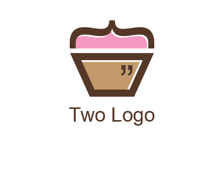 abstract cupcake food logo