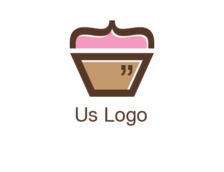 abstract cupcake food logo
