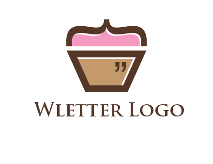 abstract cupcake food logo