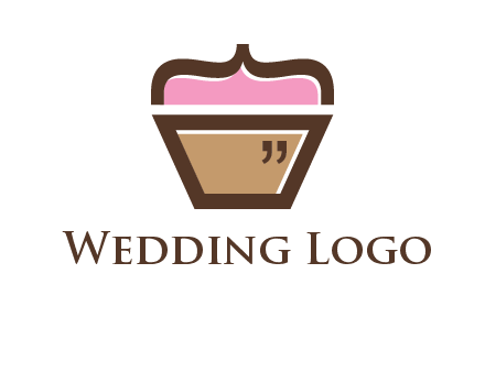 abstract cupcake food logo