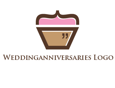 abstract cupcake food logo