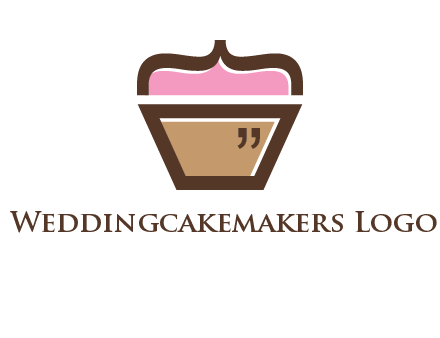 abstract cupcake food logo