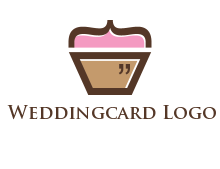 abstract cupcake food logo