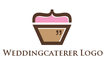 abstract cupcake food logo
