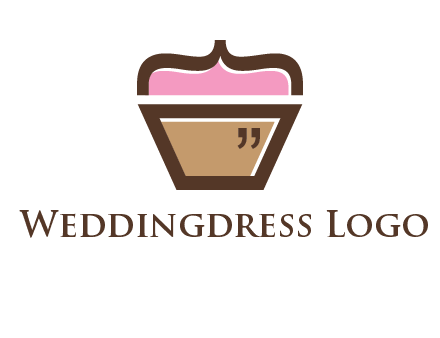 abstract cupcake food logo